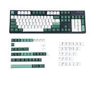 YMDK Set di copritasti sottotitoli in PBT spesso con profilo ciliegia per tastiera QWERTZ AZERTY MX (tasti ISO francesi)