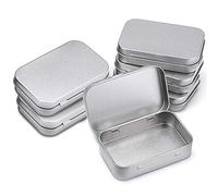 YMDZ 6 Pezzi Scatola di Metallo Metallo Rettangolare Incernierato Lattine Mini Contenitori Portatili per Conservare Oggetti e Organizer per la Casa (9.4 x 6.1 x 2 cm)