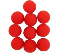 Ymhapp 10 palline di spugna rosse, morbide e magiche, combinate, per primo piano, per commedia, trucchi classici, con istruzioni (3,5 cm)