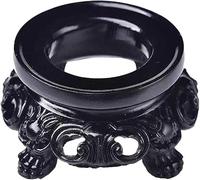 Ymhapp Espositore in legno nero per sfera di cristallo Supporto a sfera di quarzo Base in legno cavo per sfera di cristallo sfera globo decorazione pietra piedistalli espositori accenti per