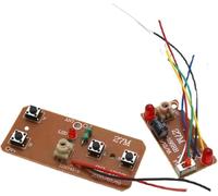 Ymhapp Scheda di controllo remoto a quattro vie da 27 MHz Trasmettitore e ricevitore RC a due vie Accessori per modelli di robot per auto per parti di progetti fai da te (controllo 2 motori)