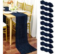 YMHPRIDE 10 Pezzi Runner da Tavola in Garza Blu Navy Reale, 90 x 300cm Blu Runner da Tavola per Formaggio per Matrimonio Addio al Nubilato Baby Shower Decorazioni Feste di Compleanno