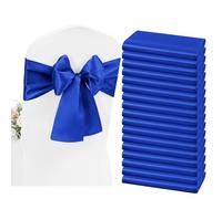 YMHPRIDE 50 fasce per sedie in raso, colore verde salvia, per sedie, fiocchi, per matrimoni, feste, compleanni, hotel, casa, cucina, decorazioni (blu reale, 200 cm)