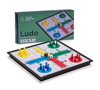 YMI Gioco Ludo magnetico da viaggio, 24,8 cm | Ludo magnetico pieghevole con 16 pedine, 2 dadi e vano integrato. Tavoliere 24,8 x 24,8 x 2,3 cm; 0,35 kg.