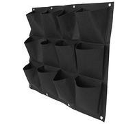 Ymiko Fioriera da Parete Verticale 12 Tasche in Feltro Traspirante con Drenaggio Automatico per Interni Esterni per Giardino Urbano, Coltivazione Domestica, Decorazione Moderna