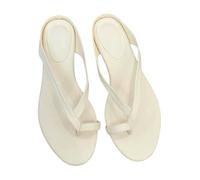 YMKJZLBD infradito Fashion Round Toe Ladies Basso Tallone Pantofole Scarpe Da Donna Slide Sandali Femminili Flip Flip-bianco-36 (us-6) Lunghezza Del Piede 9 06 "