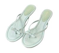 YMKJZLBD infradito Flip Sandali Da Donna Con Tacco Tamponieri-verde-39 (us-7 5) Lunghezza Del Piede 9 65 "