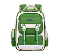YMKJZLBD Zainetto Bambina Zaini degli Studenti della Scuola Elementare con Grande capacità di Ridurre L'onere per I Bambini-Verde Scuro (Piccolo)-Zaino + Custodia A Matita Borsa da Studio