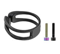 Ymnilian Collarino Reggisella, Morsetto Sella Bici Morsetti reggisella for Bici da Strada Ultraleggeri in Fibra di Carbonio 6 g + Viti, Clip for Montagna, 31,8/34,9 mm, Accessori for(Black 31.8)