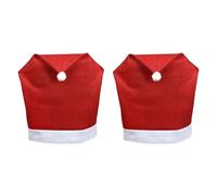 Ymnilian Coprisedie Natalizie, Coprisedia Con Schienale 1-10 pezzi di coprisedia natalizio, decorazione for la tavola di casa, decorazione for feste, cappello di Babbo Natale(2PCS Chair Cover)
