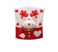 Ymnilian Coprisedie Natalizie, Coprisedia Con Schienale Coprisedie natalizie, Babbo Natale, peluche 3D, set da pranzo, tavolo, sgabello, decorazioni for la casa festive(C)