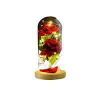 Ymnilian Rosa Eterna,Rosa Stabilizzata Luce Rosa eterna Artificiale con Copertura in Vetro, Decorazione for la casa, for San Valentino, Regalo di Natale for Mamma(Style A)