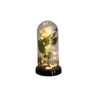 Ymnilian Rosa Eterna,Rosa Stabilizzata Magic Rose Eternal 24K Lamina d'oro Fiore Cupola Fata String Lights Natale San Valentino Regalo for la Festa della Mamma(051)