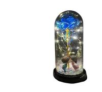 Ymnilian Rosa Eterna,Rosa Stabilizzata Rosa incantata eterna con Lucine nella Cupola for Il Regalo di San Valentino Natale(24)