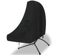 YMPPMKN Copertura Sdraio Sospesa Tessuto Oxford 600D Resistente con Fibbie e Coulisse, Impermeabile, Antivento, Resistente ai Raggi UV Copertura Antipolvere per Amaca Curva,198 * 185cm (Schwarz)