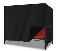 YMPPMKN Copri Dondolo 3 Posti Impermeabile Tessuto Oxford 600D Resistente con Fibbie e Coulisse,Impermeabile,Antivento,Resistente ai raggi UV Copertura per Altalena da Giardino (250*150*160cm,Schwarz)