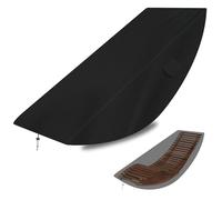 YMPPMKN Garten Saunaliege Abdeckung Schwerlast 600D Oxford Gewebe, Wasserdicht, Winddicht, UV-Beständiges Holzliegen Outdoor Abdeckung, Holzliege Geschwungen Abdeckung-155x65x90cm,Schwarz