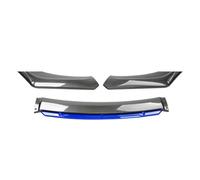 YMQXWZDR Splitter Spoiler Paraurti Anteriore Auto per BMW 2 Serise F44 Gran Coupé 2020-2023,Labbro Anteriore Laterale Splitter Diffusore Canard Protector Kit Corpo Accessori,A9-Carbon Fiber Blue