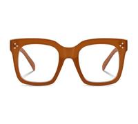 YMRFW - Opresized Occhiali con blocco della luce blu per donne e uomini, occhiali quadrati retrò per computer e TV occhiali anti affaticamento degli occhi, Marrone, 1pack