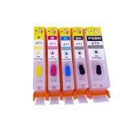 YMssCVKPg Set di cartucce d'inchiostro ricaricabili compatibili con PGI-470 e CLI-471 per stampanti MG5740, MG6840, TS5040, TS6040