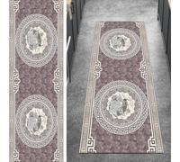 Ymural Runner per scale per corridoio, antiscivolo, vintage, marrone, 120 x 250 cm, lavabile, antiscivolo, lungo e stretto, per scale, cucina, camera da letto