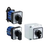 YMW26-20A LW26 Commutatore Rotary Cam Switch 660V 1-6 Poli Argento Contatto Montaggio + Box Enclosure 1 Pz(2P-01Positions)