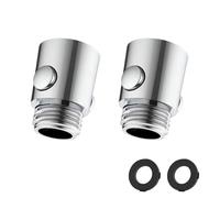 YMWALK 2 pezzi Valvola Deviatrice Doccia G1/2 in ABS Cromato, Valvola di Intercettazione per Risparmio Idrico, Facile Controllo del Flusso d'Acqua - Adatto per Cucina e Bagno
