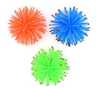 YMWALK Ornamento per Acquario con Acquario, 3 Pezzi di Corallo Morbido Artificiale con Ricci di Mare a Forma di Anemone, Decorazione per Acquario (Verde, Arancione e Blu)