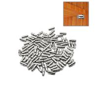 YMWALK Set di Reggimensola per Scaffali, Ø 5 mm, in Acciaio, Antiruggine, Ideali per Ripiani e Mobili, Kit Supporto Mensole Robusto e Affidabile per Ogni Tipo di Arredamento (100, Argento)