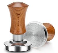 YMWVH Premium - Pressino per caffè espresso da 58 mm, 2 manomissioni caricati a molla con base ondulata in acciaio inossidabile, costante 13,6 kg, autolivellante, 58,3 mm, senza inclinazione