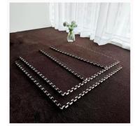 YMXBHN Kurze Plüsch-Eva-Schaumstoff Teppichfliesen 60×60Cm Weiche Ineinandergreifende Puzzle-Teppichmatten Leicht Montierbar Schaumstoff-Bodenmatte Für Wohnzimmer Balkon,Dark Brown,10pcs