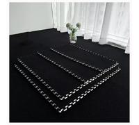 YMXBHN Kurze Plüsch-Eva-Schaumstoff Teppichfliesen 60×60Cm Weiche Ineinandergreifende Puzzle-Teppichmatten Leicht Montierbar Schaumstoff-Bodenmatte Für Wohnzimmer Balkon,Schwarz,12pcs