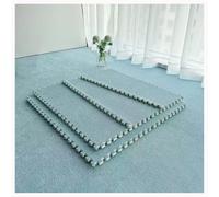 YMXBHN Kurze Plüsch-Eva-Schaumstoff Teppichfliesen 60×60Cm Weiche Ineinandergreifende Puzzle-Teppichmatten Leicht Montierbar Schaumstoff-Bodenmatte Für Wohnzimmer Balkon,Light Blue,12pcs