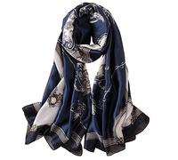 YMXHHB Sciarpa di seta di gelso sciarpa moda sciarpa lunga leggera scialle Wrap …, W03, Taglia Unica