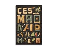 YMXHJJ Album fotografico da parete con stampa artistica su tela, stile bohémien, con elementi della natura, per bambini, 40 x 60 cm
