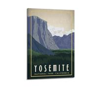 YMXHJJ Album fotografico moderno di famiglia, poster su tela, decorazione per la casa, stile retrò, paesaggio del parco nazionale di Yosemite, stampa artistica, 60 x 90 cm