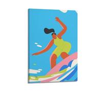 YMXHJJ Album fotografico moderno per famiglia, poster su tela, decorazione per la casa, arte pop art sportiva, stampa vigorosa di donna che naviga vigorosamente, immagini artistiche, 60 x 90 cm