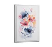 YMXHJJ Squisito album fotografico moderno con stampa su tela, motivo floreale ad acquerello, per camera da letto, con fiori colorati, 20 x 30 cm