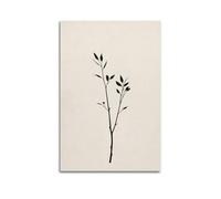 YMXHJJ Stampa artistica da parete su tela astratta minimalista, poster botanico minimalista, con profilo a un ramo singolo, decorazione artistica per soggiorno (30 x 45 cm)