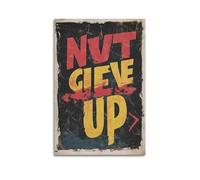 YMXHJJ Stampa artistica da parete su tela, motivo: famiglia moderna, con citazione motivazionale in stile retrò, con citazione motivazionale "Never Give Up", 30 x 45 cm