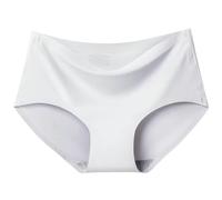 YMXLWHBD Mutande 3 Pcintimo Senza Cuciture, Design Monopezzo con Cavallo in Cotone, Slip da Donna Traspiranti A Vita Media -Bianco-XL