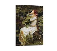 YMXSDIMDS Ophelia, 1894 di John William Waterhouse, stampa artistica su tela, decorazione artistica per la casa e la camera da letto, decorazione moderna, 50 x 75 cm