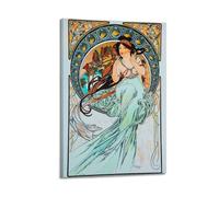 YMXSDIMDS Poster con poesia di Alphonse Mucha, stampa artistica da parete su tela, decorazione per la casa, 30 x 45 cm