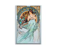 YMXSDIMDS Poster da parete con poesia di Alphonse Mucha, stampa artistica da appendere alla parete, decorazione per la casa, idea 50 x 75 cm