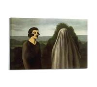 YMXSDIMDS Poster decorativo da parete su tela, motivo: l'invenzione della vita di Rene Magritte, per soggiorno e camera da letto, 40 x 60 cm