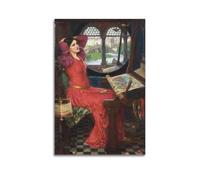 YMXSDIMDS Poster decorativo su tela con scritta "I am half-sick of shadows", Said The Lady of Shalott di John William Waterhouse, decorazione artistica da parete per soggiorno e camera da letto, 50 x