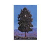YMXSDIMDS Poster su tela con albero con luna crescente di René Magritte, stampa artistica da parete moderna per camera da letto, 30 x 45 cm