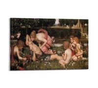 YMXSDIMDS Poster su tela con stampa artistica da appendere alla parete, motivo: Il risveglio di Adone di John William Waterhouse, 20 x 30 cm