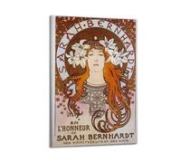 YMXSDIMDS Sarah Bernhardt di Alphonse Mucha, poster artistico da parete su tela, decorazione artistica da parete per soggiorno e camera da letto, 50 x 75 cm