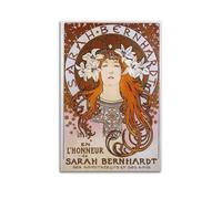 YMXSDIMDS Sarah Bernhardt di Alphonse Mucha, poster su tela, stampa artistica da parete estetica per la casa, decorazione moderna (60 x 90 cm)